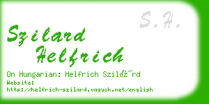 szilard helfrich business card